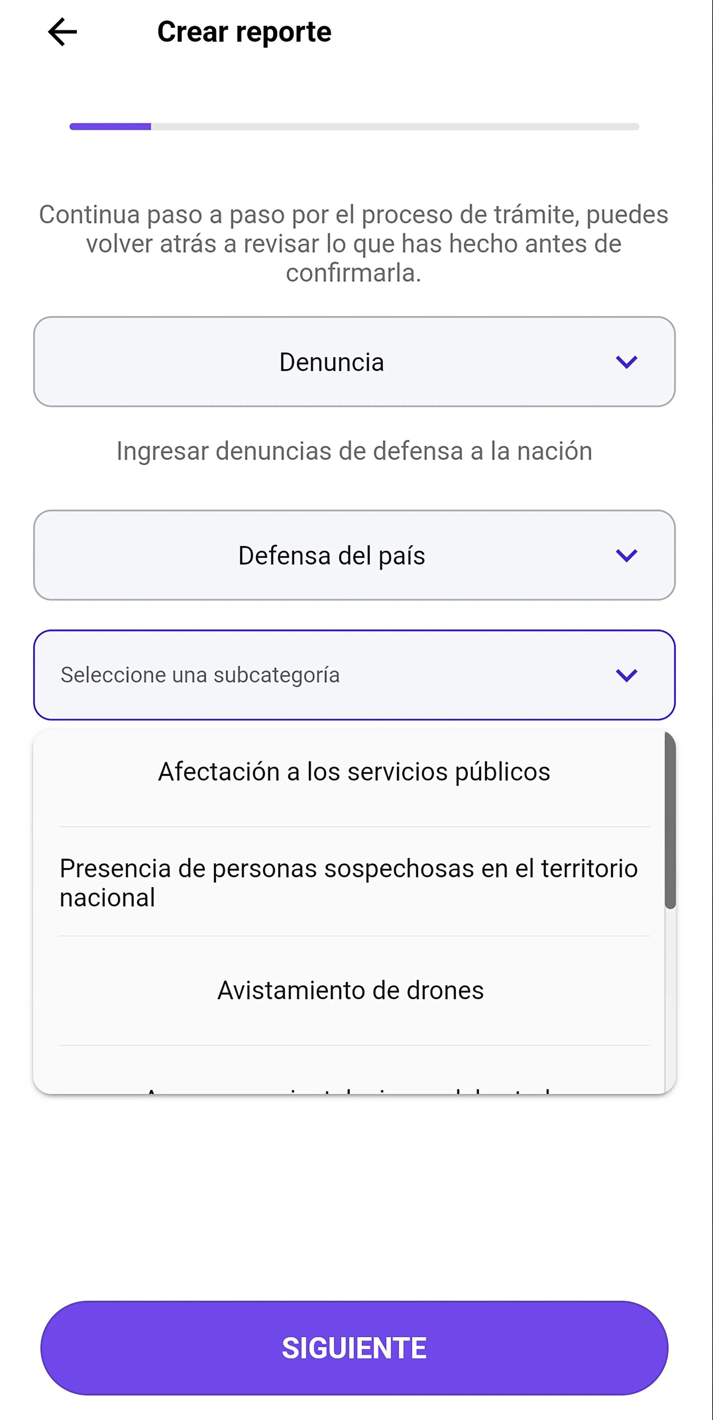 واجهة تطبيق VenApp الفنزويلي، حيث يمكن للمستخدمين الإبلاغ عن أنشطة مشبوهة أو مشكلات في الخدمات العامة.