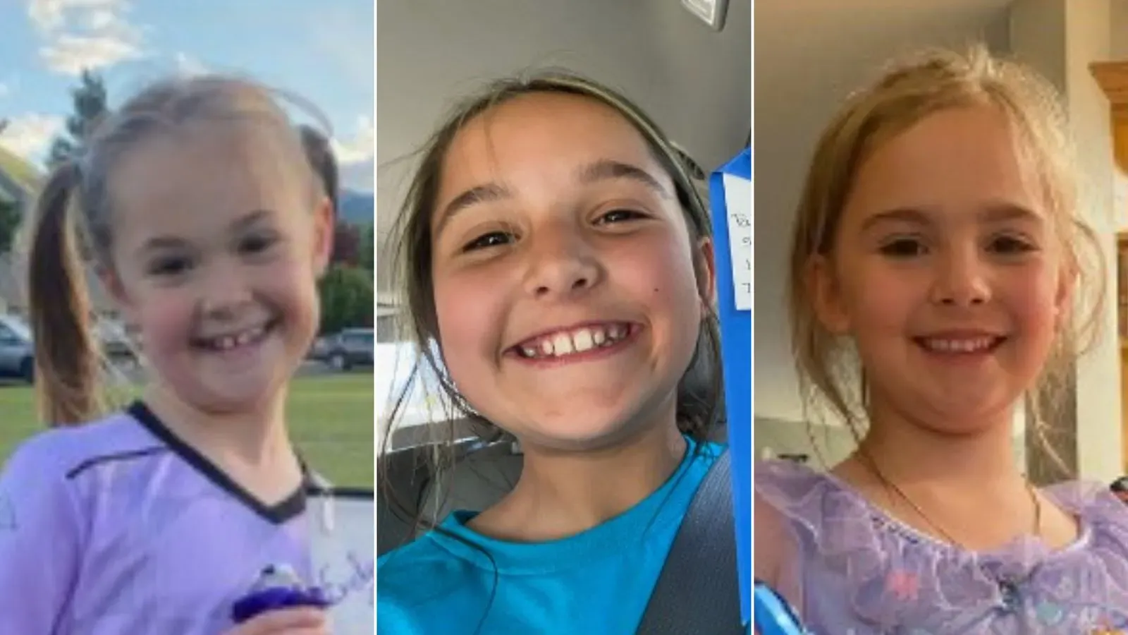 صور ثلاث فتيات صغيرات مبتسمات، يُعتقد أنهن بنات ترافيس ديكر، الذي يُشتبه في ارتكابه جريمة قتل.