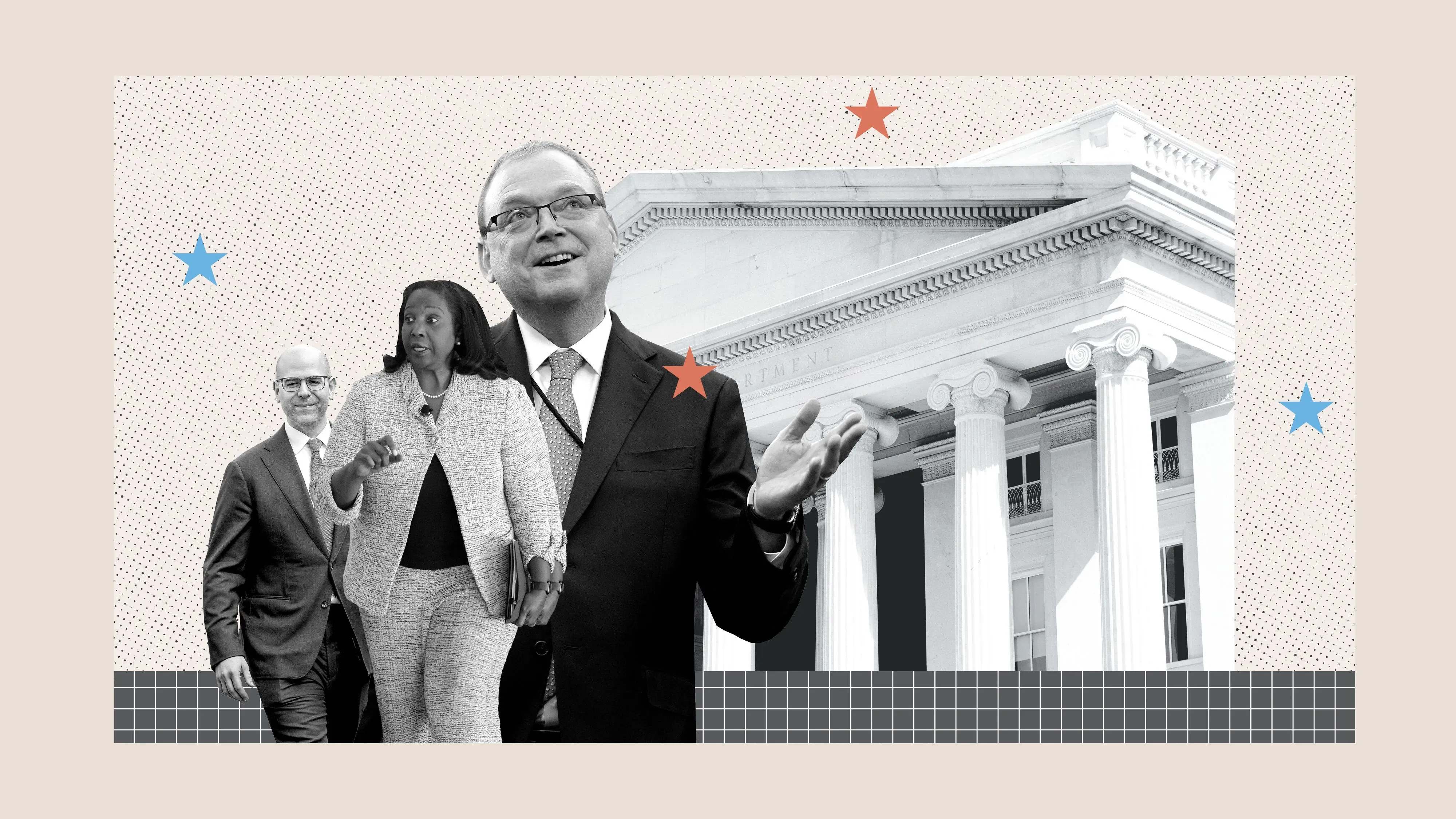 صورة تبرز كيفن هاسيت، مدير المجلس الاقتصادي الوطني، مع خلفية لمبنى حكومي، تعكس قلق المستثمرين بشأن ترشيحه لرئاسة الاحتياطي الفيدرالي.