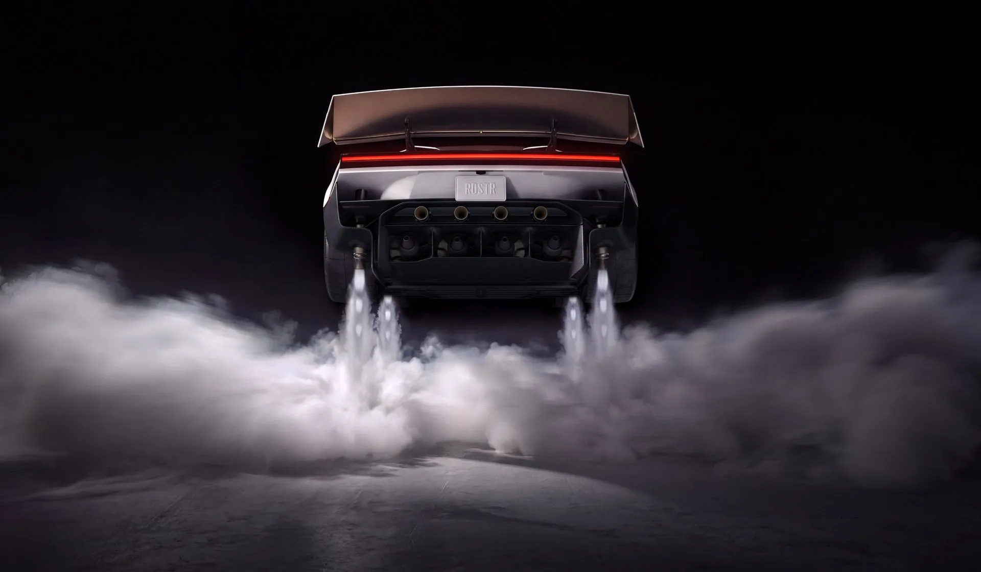 نسخة Tesla Roadster Rocket الطائرة تطلق دفعات غاز بارد من الخلف لتحليق قصير، مع تصميم مستوحى من تقنيات SpaceX.