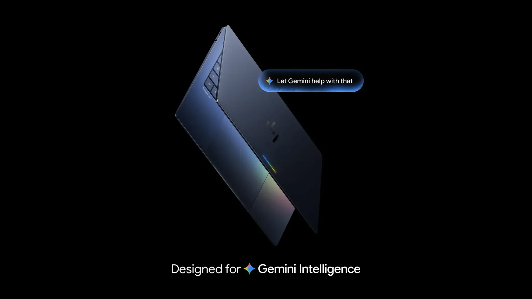 حاسوب Googlebook المحمول الجديد من غوغل مع تصميم أنيق يدمج ذكاء Gemini الاصطناعي لتعزيز تجربة المستخدم.